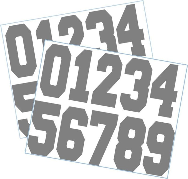Chalkallaboutit Sports Helmet Numbers 2" Tall by 1" Wide by ® Baseball, Softball, Hockey, Football and Lacrosse - Image 1
